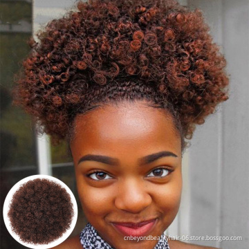 aliexpress Cheap High Puff Afro Curly Chignon Ponytail Drawstring Synthetic Curly Hair Bun For Women